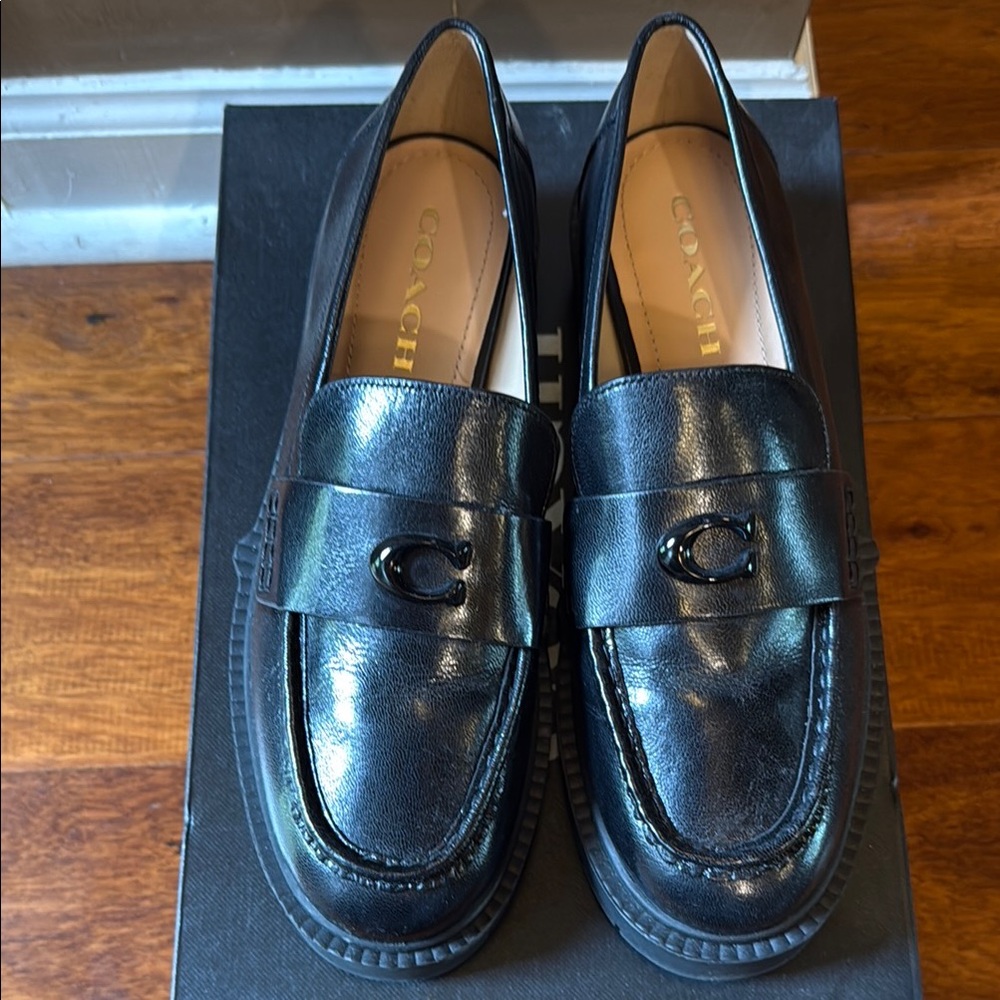 Coach Leah Black Loafers